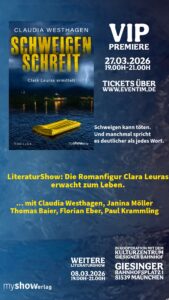 LiteraturShow mit Romanfigur