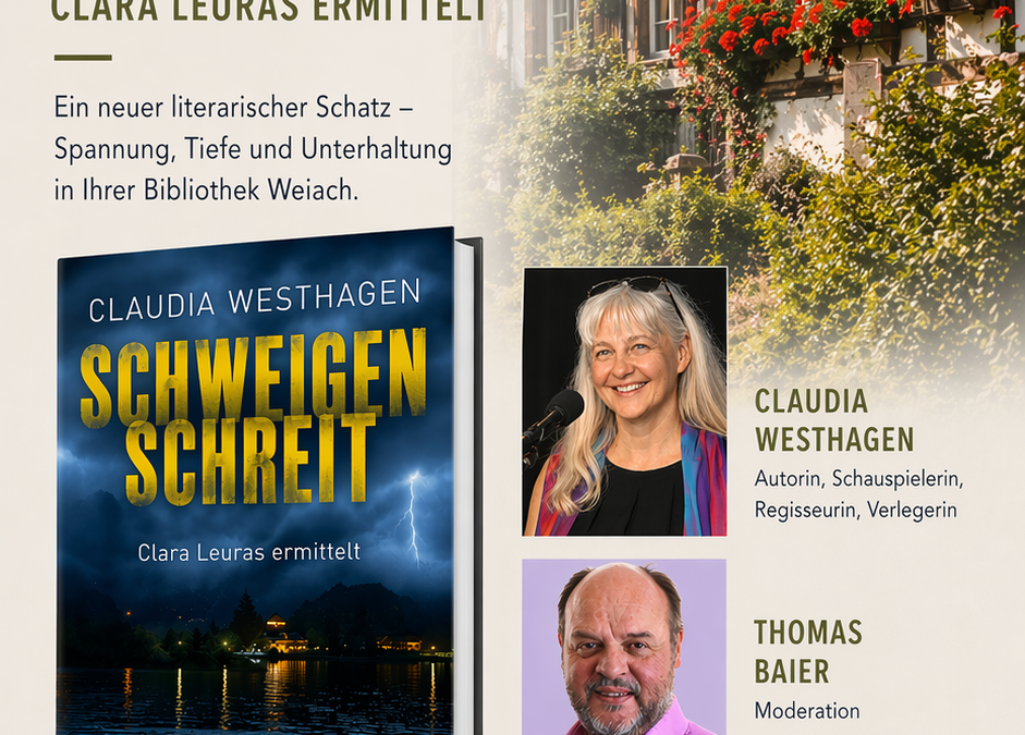 LiteraturShow Weiach: Schweigen schreit – Clara Leuras ermittelt. Wenn Wort zu Schätzen werden.